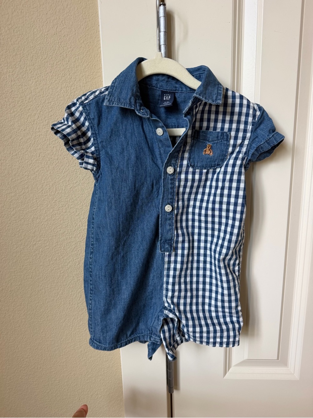 Gap denim Romper 6-12 M